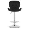 Scaun de bar negru WEST VELVET