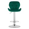 Scaun de bar verde WEST VELVET