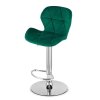 Scaun de bar verde WEST VELVET
