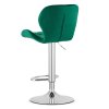 Scaun de bar verde WEST VELVET