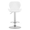 Moderní barová židle WEST bílá z umělé kůže s nastavitelnou výškou