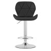 Stylová barová židle WEST černá s lesklou chromovanou nohou