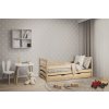 Dětská postel Mela 80 x 160 cm z masivní borovice s úložným prostorem