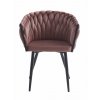 Stylové křeslo ORION VELVET tmavě růžové s prošívaným opěradlem