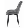 Scaun de dining din catifea TOR, gri inchis