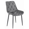Scaun de dining din catifea TOR, gri inchis