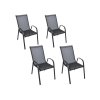 Set 4 bucati scaune de gradina TAVERNO negre
