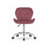Kancelářský set TAYLOR SONOMA a tmavě růžová otočná židle AVOLA VELVET