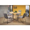 OFERTA Masa de dining neagra cu blat din stejar NOCTURNE 120x120 Clasa a II-a