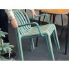 Scaun din plastic TREGO cu brate, verde
