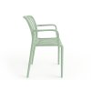 Scaun din plastic TREGO cu brate, verde