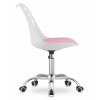 Stylová otočná židle PRINT bílo-růžová s výškovým nastavením