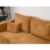 Canapea colt extensibila SMART COSARO mustar, cu colt bilateral + 2 perne CADOU  Poso 001