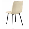 Luxusní jídelní židle LIBRA sametová v béžové barvě s černou konstrukcí