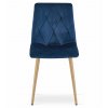 Moderní jídelní židle LIBRA s modrým sametovým potahem