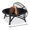 Zahradní ohniště FIREBOWL ∅ 90 cm černé pro večerní posezení