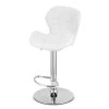 Luxusní barová židle WEST bílá s chromovanou konstrukcí