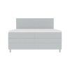 Moderní boxspring postel CARINA 160x200 cm světle šedá s měkkým čalouněním
