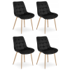 Trendy černá sametová židle BERA pro stylové bydlení