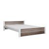 Designová postel IKAROS DOUBLE 160x200 cm bílá/dub lanýž do moderní ložnice