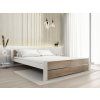 Postel IKAROS DOUBLE 160 x 200 cm bílá/dub sonoma do moderní ložnice