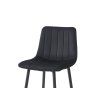 Designová barová židle POZZA VELVET černá se sametovým potahem