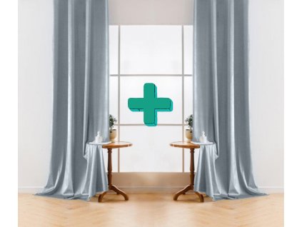 Zatemňovací závěsy VELVET šedomodré 140x250 cm (2 ks), kovové kroužky