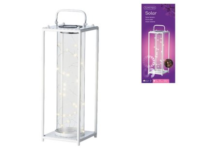 Solární lampa LANTERN WHITE bílá pro venkovní použití