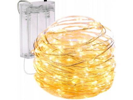 Vánoční světelný řetěz 50 LED teplá bílá pro vnitřní i venkovní dekorace