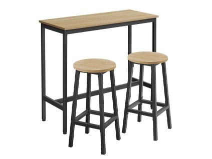 Jídelní set 1+2: barový stůl 100x40 cm a barové židle TAYLOR SONOMA
