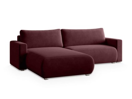 Luxusní vínová rohová pohovka MONORA – elegantní a pohodlná