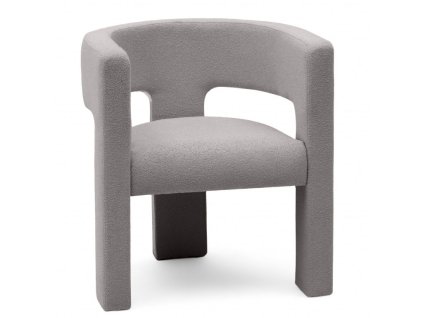 Světle šedé designové křeslo ALPAH LOOP – moderní elegance pro váš domov