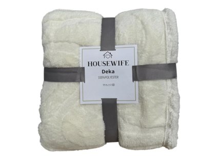 Luxusní beránková deka NESTIVE bílá pro chladné večery