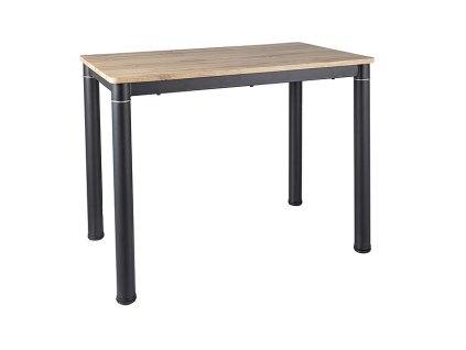 Jídelní stůl DAMAR 100x60 cm černý s dekorem dub artisan