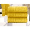 Rumena brisača Comfort z borduro, 70 x 140 cm, 100% bombaž
