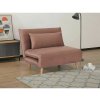 Stylové růžové křeslo SPIKE VELVET rozkládací pro moderní interiéry