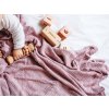 Otroška bambusova odeja MAYA MOO DESIGN 04 pudrasto roza