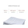 Kakovostna bela hotelska brisača Deluxe 100 x 200 cm, 100% bombaž