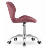 3803 AVOLA krzeslo obrotowe aksamitne ciemny roz bok prawy