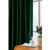 Tmavě zelené zatemňovací závěsy VELVET 140x250 cm (2 ks), kovové kroužky