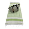 Set plážové tašky a osušky HAMAM 75x150 cm, zelený, 100% bavlna
