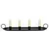 Minimalistický adventní svícen ARRANGEMENT 49x14 cm černý z kovu