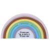 Barevné LED světlo DREAMBOW, duhový design s nápisem „Je suis en plein rêve...“. Ideální do dětského pokoje.