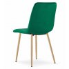 Komfortní jídelní židle LAVA v zelené sametové úpravě