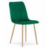 Zelená sametová židle LAVA – stylový doplněk do jídelny