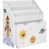 Dětská knihovna KIDS 62,5x29,5x70 cm bílá – praktický úložný prostor