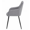 Moderní jídelní křeslo BENI světle šedé s opěrkami