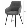 Tmavě šedé křeslo BENI pro pohodlné sezení u jídelního stolu