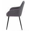 Moderní jídelní křeslo BENI tmavě šedé s opěrkami