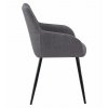 Designové jídelní křeslo BENI tmavě šedé s kovovými nohami